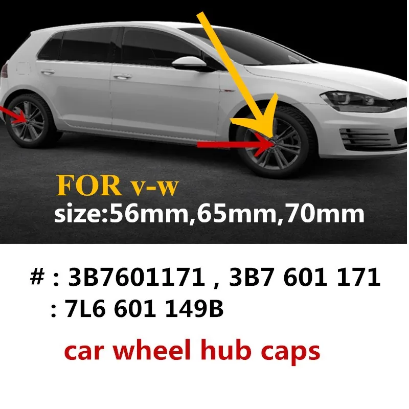 4 шт. 56 мм 64 Центральная втулка колеса автомобиля Шапки значок эмблема для Golf Jetta Mk5