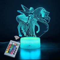 nighdn 3d unicorn night light for kids birthday gifts usb led table lamp illusion 16 color changing nightlight for room decor