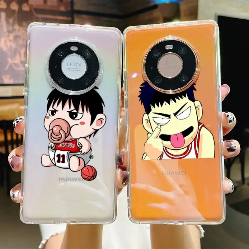 

Cute Cartoon Slam Dunk Phone Case For Huawei P 20 30 40 pro lite Psmart2019 Honor 8 10 20 Y5 6 2019 Nova3E
