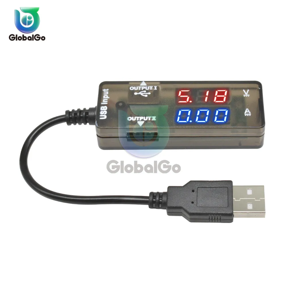 USB тестер постоянного тока измеритель напряжения 3 2 10 В амперметр ЖК дисплей