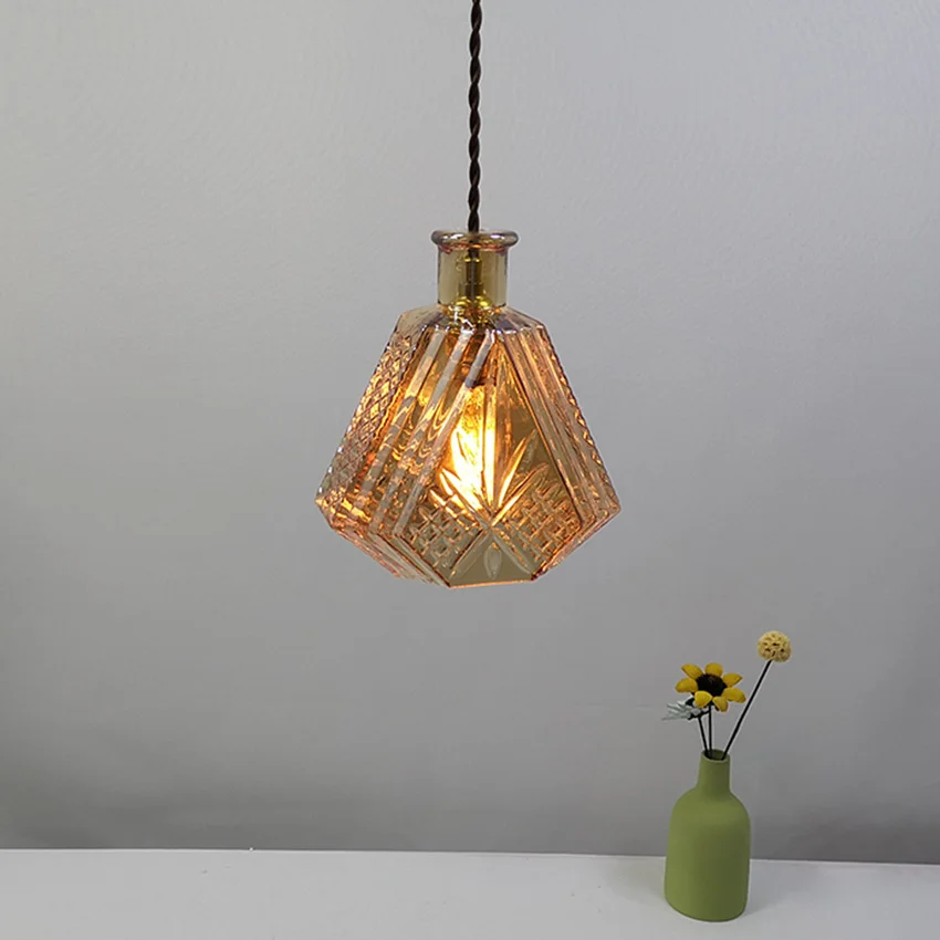 Современный подвесной светильник из стекла американский кантри стиль винная