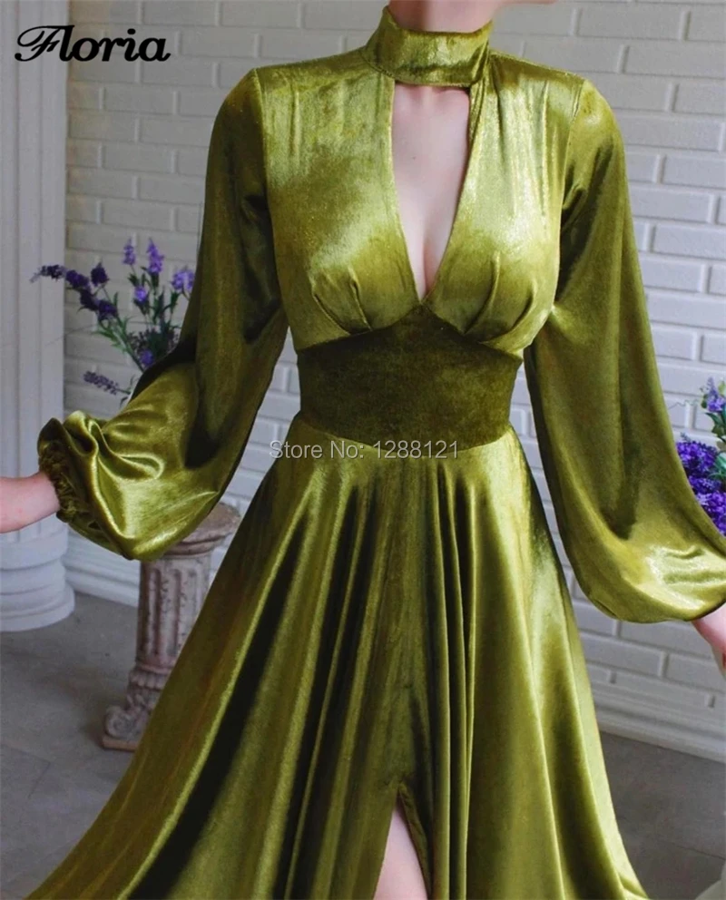 Зеленые бархатные шикарные вечерние платья вечернее платье Robe De Soiree 2020 кутюр