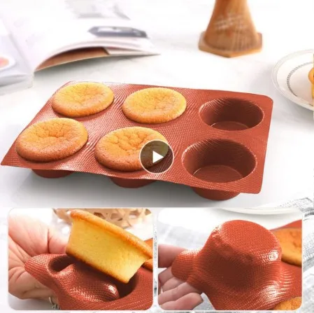 6 ячеек силиконовая форма для торта кухонный инструмент выпечки из стекловолокна