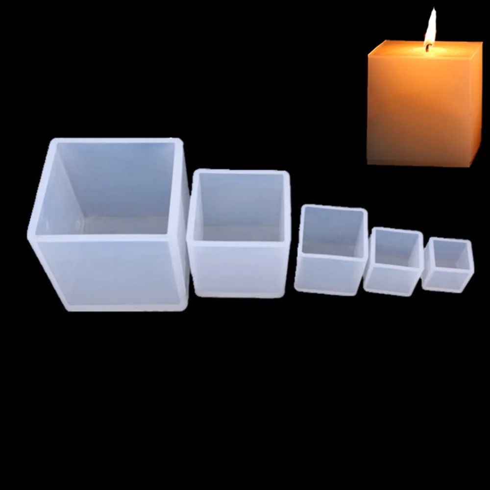 

Cube Epoxy Resin Molds Square Shape Candle Silicone Mold Gypsum Plaster Crafts Mould DIY Jewelry Making Tools Candle Making Mold