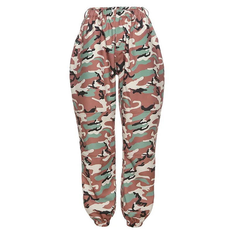 

Autumn Camouflage Sweatpants Camo Women Pants Female High Waist Little Feet Sweat Pants Femme Mujer Streetwear