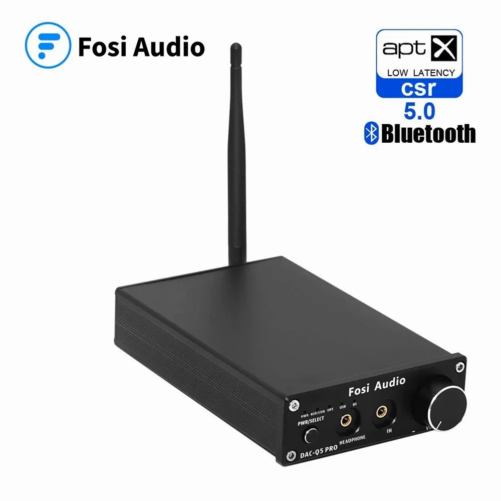 

Fosi аудио Bluetooth DAC конвертер оптический/коаксиальный/USB цифро-аналоговый декодер адаптера, усилитель для наушников и предусилитель