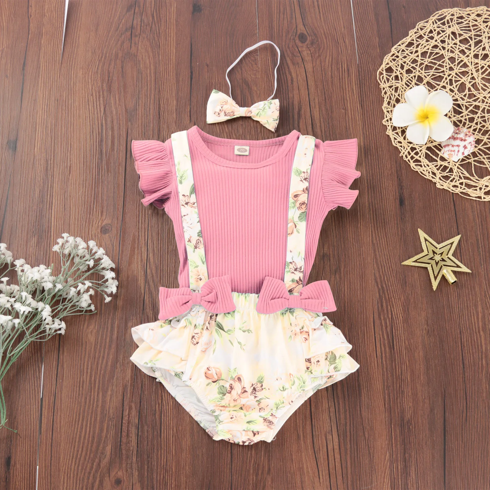 Одежда для маленьких девочек комплект из 3 предметов летний топ с коротким