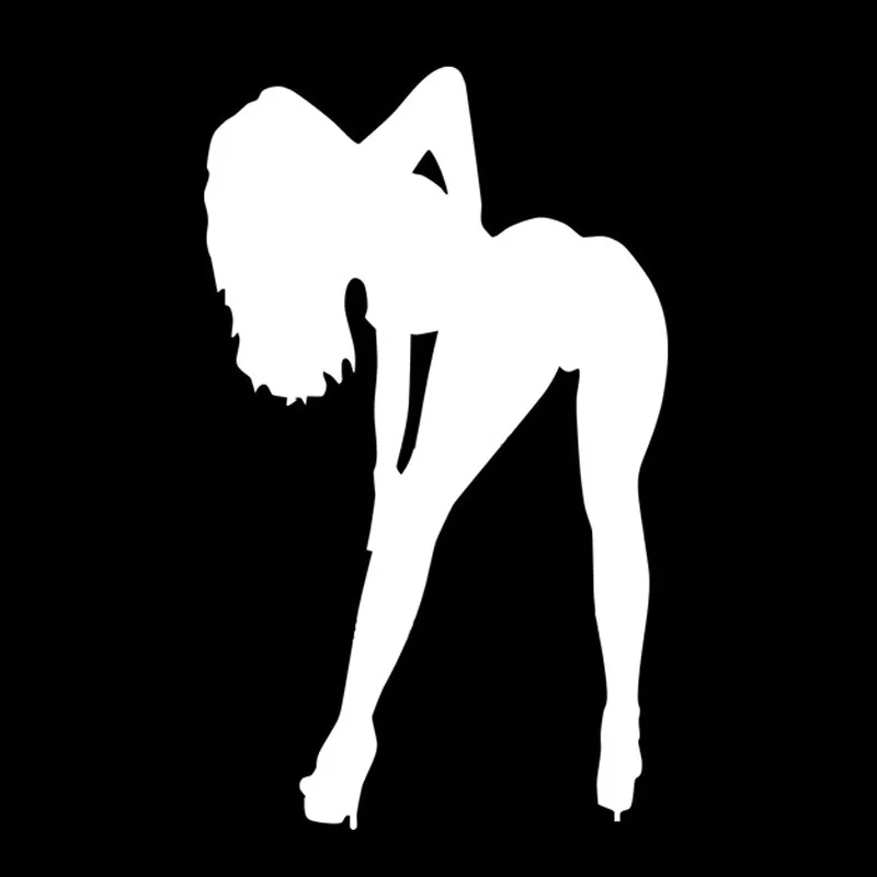 

Car Sticker Sexy Girl Car Sticker Decorative Car Styling PVC Waterproof and Sun Protection Black Silver 9CM*15CM