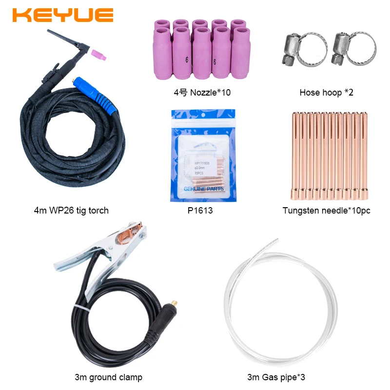 KEYUE TIG200P AC DC портативный однофазный 220 В алюминиевый сварочный инвертор цифровой