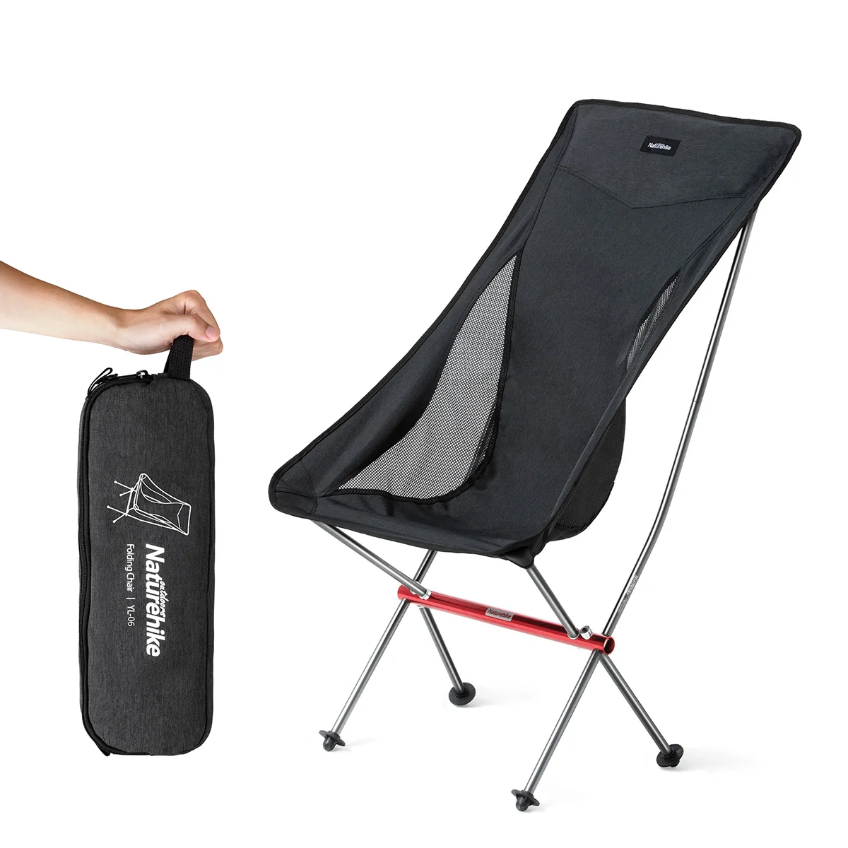 저렴한 네이처하이크 야외 캠핑 피크닉 휴대용 초경량 낚시 접이식 의자 통기성 내마모성 알루미늄 등받이 문 의자