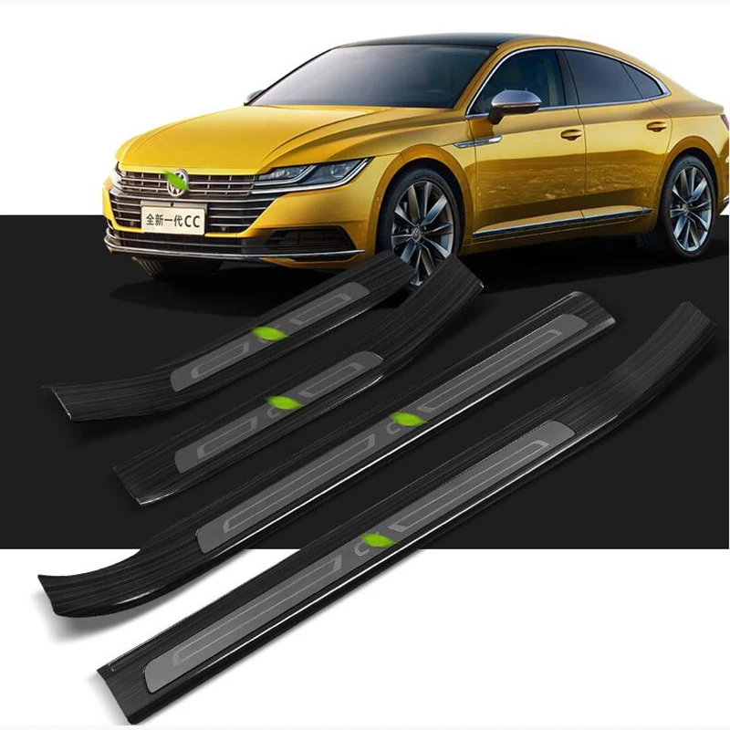 

Полоса для порога двери из нержавеющей стали для VW-Volkswagen CC 2019, декоративная накладка на педаль, Стикеры для стайлинга автомобиля, аксессуары