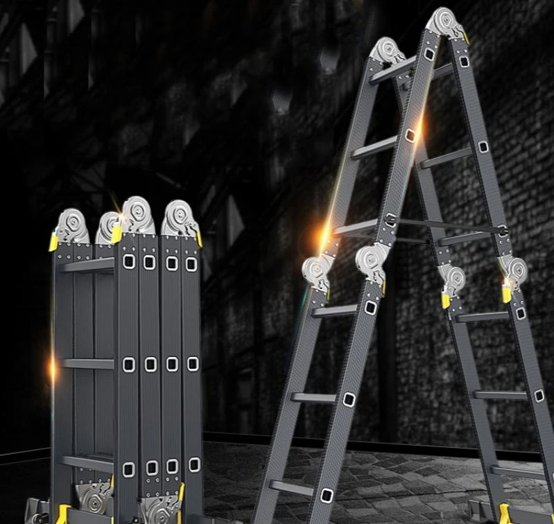 

Multifunctional Aluminum Alloy Herringbone Ladder Household Ladder Telescopic Ladder Lifting Portable Engineering Ladder