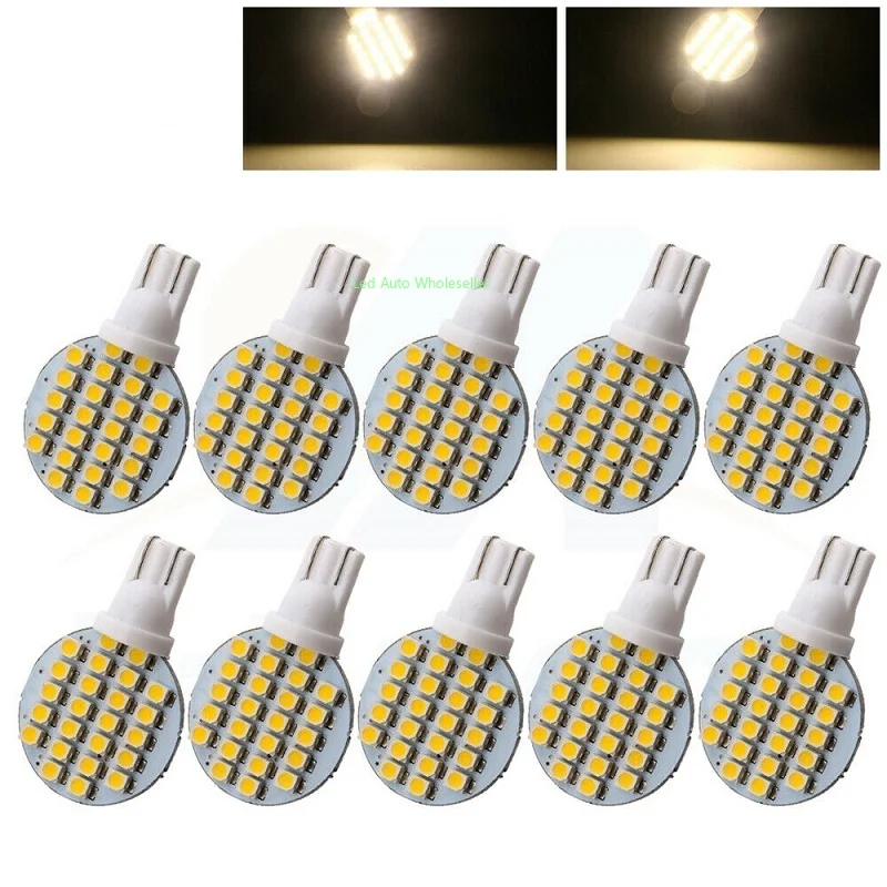 50pcs New Arrivals!! T10 194 168 W5W 1210 3528 24 LED 24 SMD 12V DC Super Bright Warm White/ Cool White Auto Light Bulbs