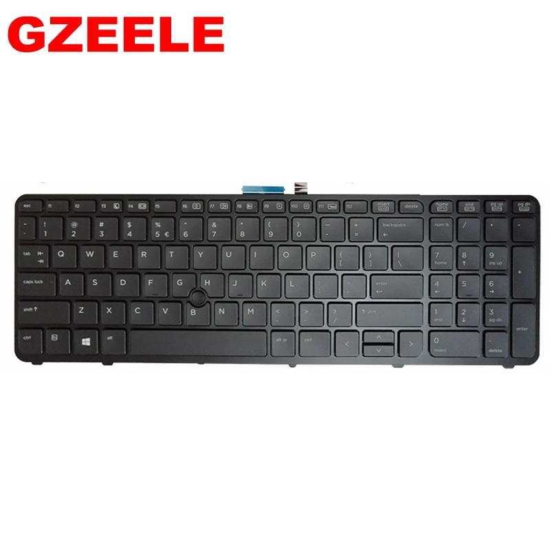 Новая английская клавиатура с подсветкой для ноутбука hp для ZBOOK 15 17 G1 G2 PK130TK1A00 SK7123BL черная рамка США