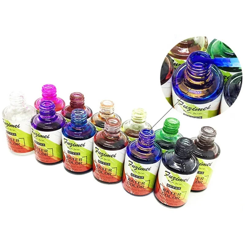 Бутилированный лак для ногтей акварельные чернила Набор лаков Цветущий гель