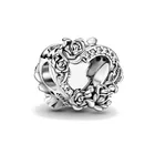 1 шт. 2021 Новый серебряный цвет ажурная роза цветок Diy Bead подходит для Европейского Pandora шарм браслеты ювелирные аксессуары A1443