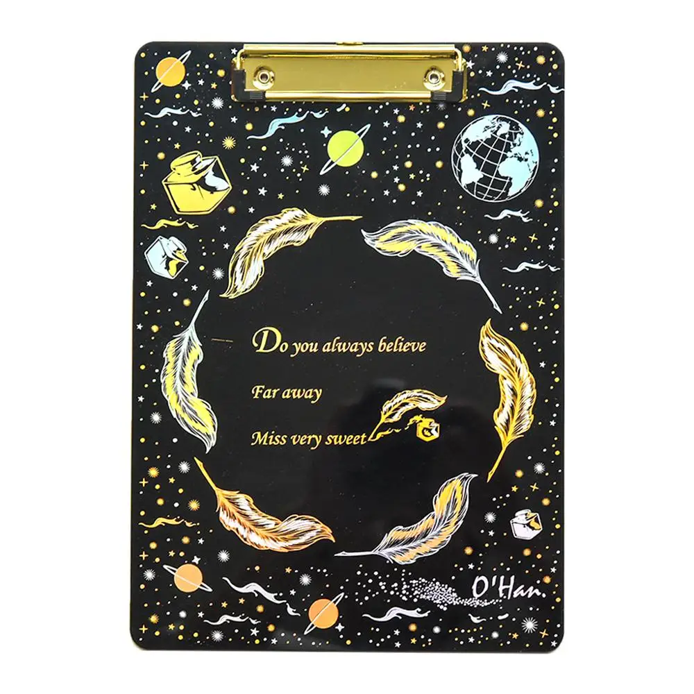 

Creative Starry Sky A4 Clipboard Acrylic File Folder Writing Pad Document Holder School Office Supplies Stationery M17F