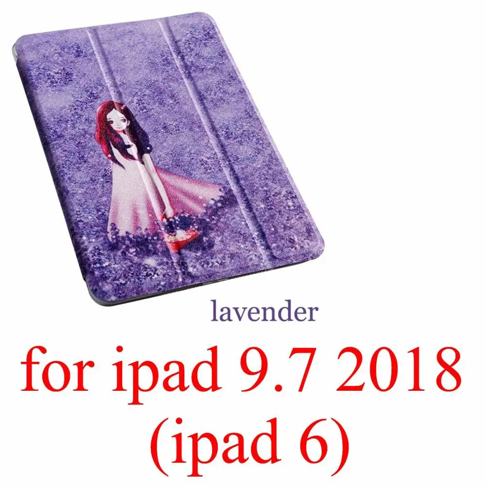 for ipad 9.7 2018 Чехол для планшета с мультипликационным принтом для Apple ipad 2 3 4 9,7 Pro Smart wake Sleep fundas fold Stand cardined cover capa bag для Air 1 2 - Цвет: for ipad 9.7 2018
