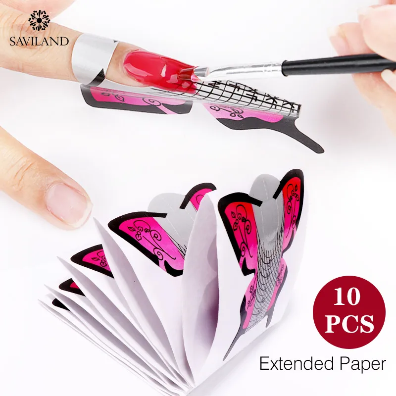 SAVILAND французский лак для ногтей акриловая форма бабочки направляющая наклейка