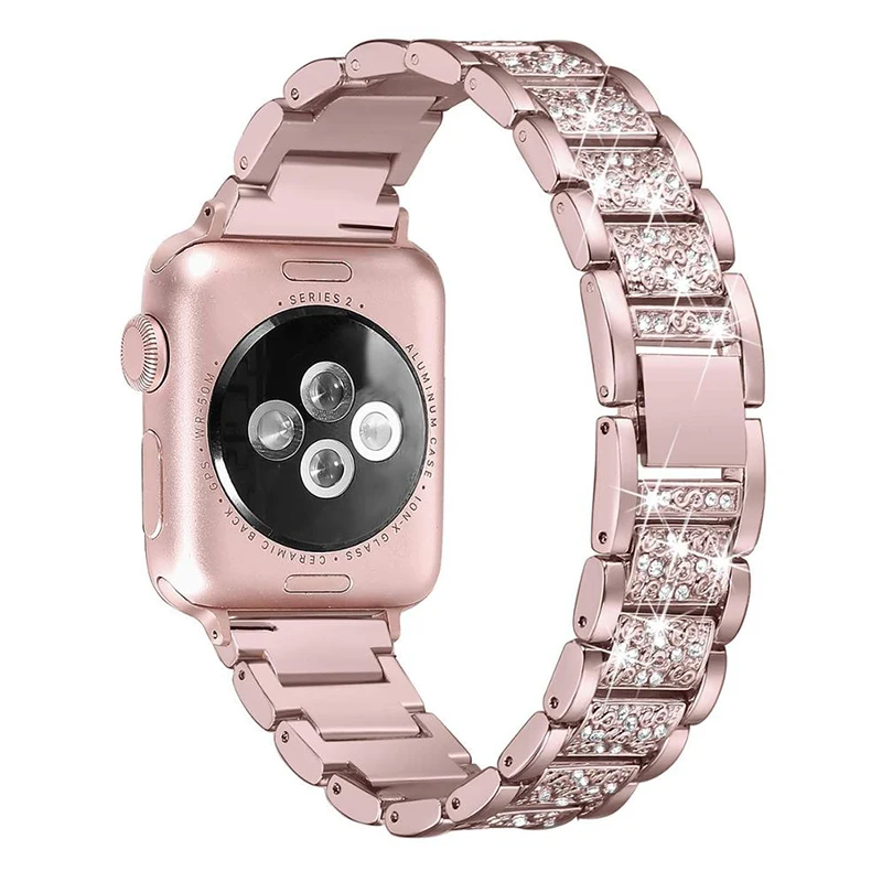 Bling Bands совместимый с Apple Watch ремешок 38 мм 40 металлический сменный Браслет Iwatch