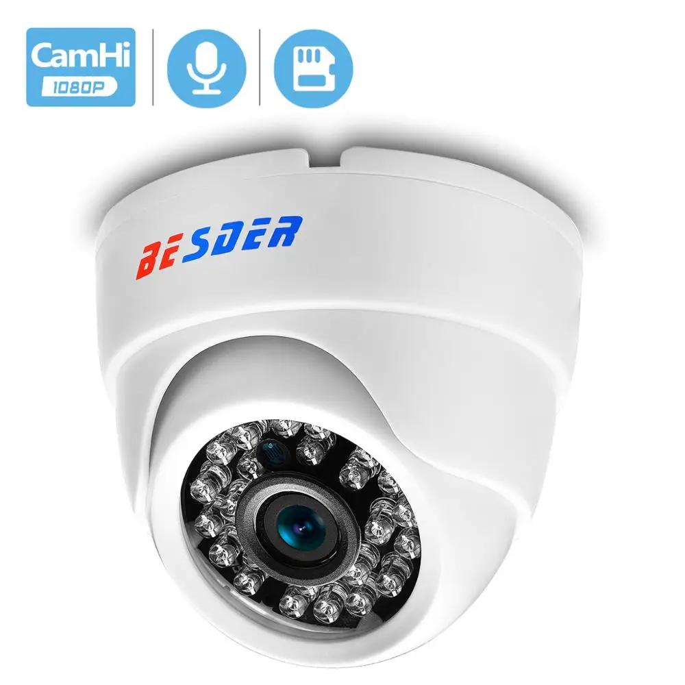 Besder широкоугольная 2,8 мм ip-камера Беспроводная аудио 1080P Крытая купольная камера безопасности Wi-Fi ip-камера со слотом для sd-карты ONVIF RTSP FTP