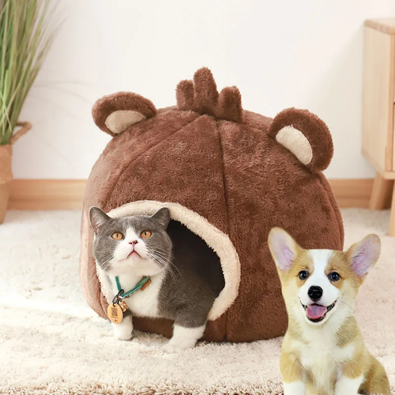 

Dogs Beds Cat's House Space Goods Indoor Accessories Monkey Shape Pets Anti-Stress Cave Puppy Rabbit Animals Supplies Hiding