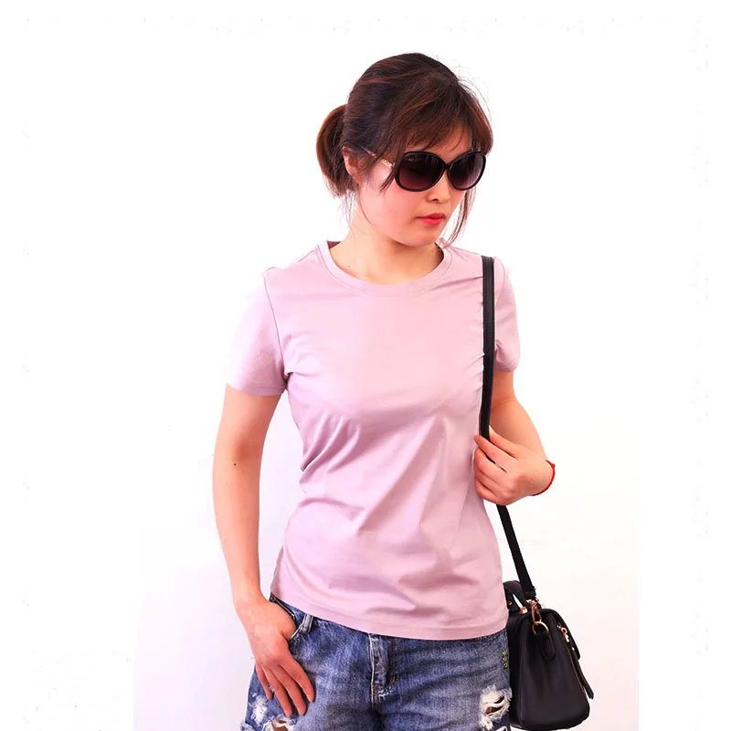 

Quality classic casual breathable soft cotton women's Short Sleeve T-Shirt