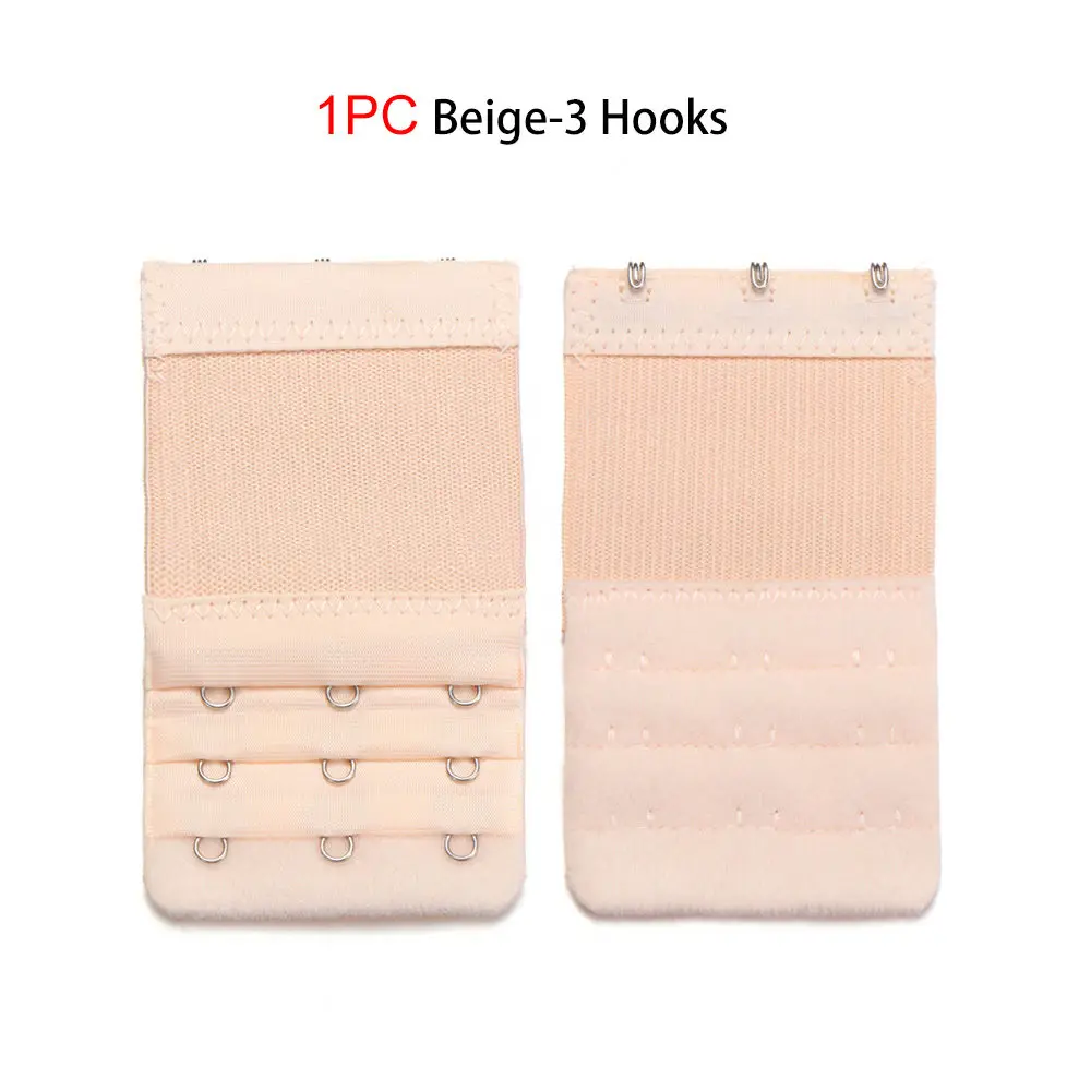 1PC nude-3 Hooks 1 шт. удлинитель для бюстгальтера для женщин Дамский бюстгальтер на ремешке с пряжкой Регулируемый бюстгальтер расширение 2,3, 4 крючка нижнее белье бюстгальтер аксессуары - Цвет: 1PC nude-3 Hooks