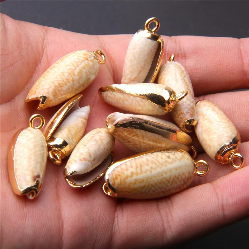 5Pcs/Lot 27mm Charm Natural Sea Shell Conch Pendants for Bracelet Earring Necklace Beach Jewelry Making DIY | Украшения и