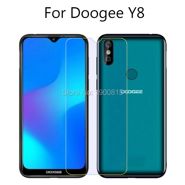 

front guard tempered glass for doogee y8 screen protector premium film for doogee y8 tempered glass 6.1" inch protection