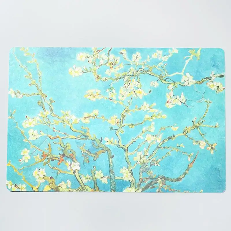 Креативная печать ПВХ Западный коврик для мыши Нескользящая чашка чаша посуда