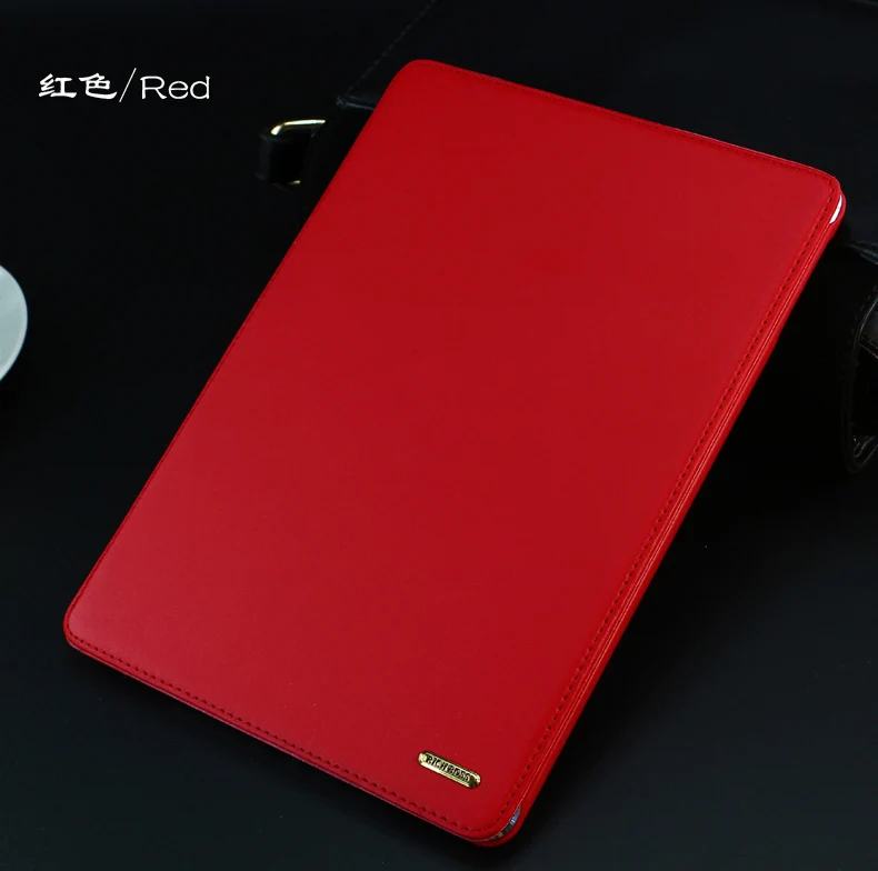 red Кожаный чехол для, iPad 9,7 дюймов, A1893 и A1822 A1823, планшетный ПК, смарт, пробуждение, сон, подставка, защитный рукав, подарок - Цвет: red