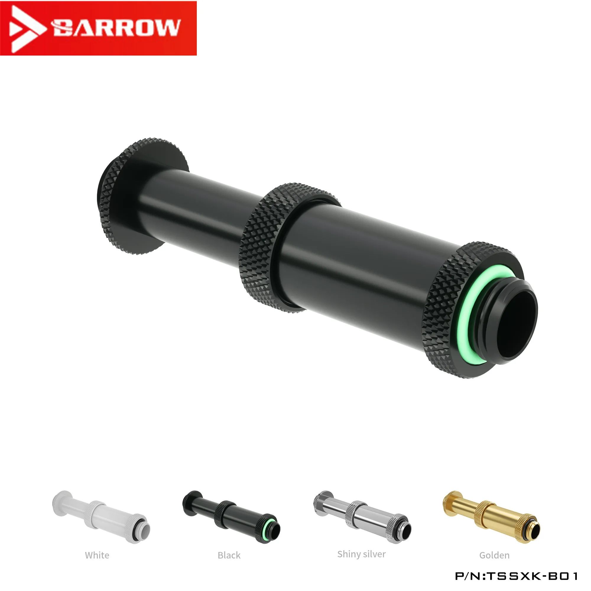 

Barrow White Black Silver Gold G1/4" Male To Male Rotary Connectors / Extender (41-69mm) Pc Water Cooling System TSSXK-B01