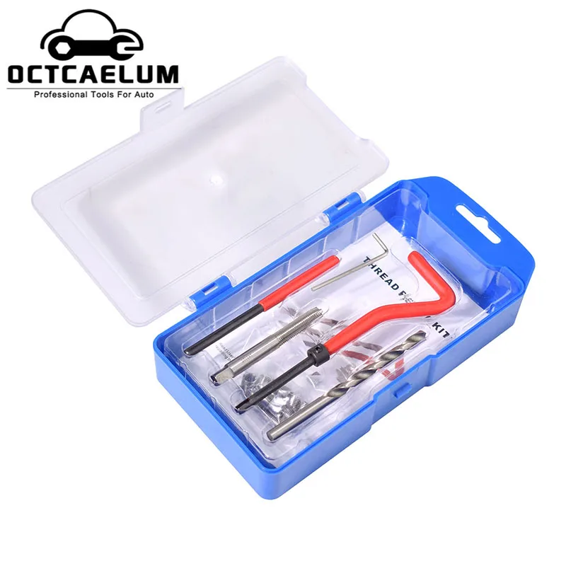 Инструмент для ремонта резьбы метрический набор сверл со спиральным винтом M5/M6/M7/M8/M9/M10/M12/M14 Набор для восстановления резьбы Инструмент для ремонта резьбы метрический набор сверл со спиральным винтом M5/M6/M7/M8/M9/M10/M12/M14 Набор для восстановления резьбы