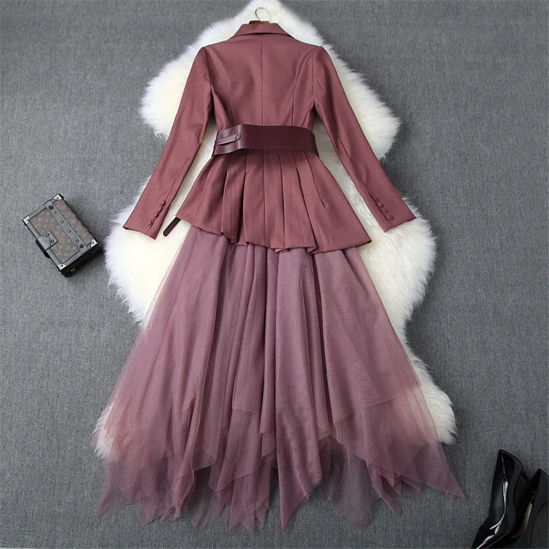 Элегантные офисные женские деловые вечерние юбки из двух предметов осенние