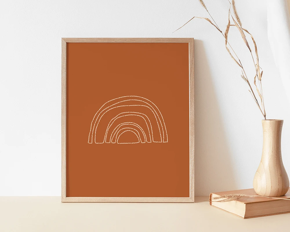 Радужный художественный принт | Настенное искусство в стиле бохо
