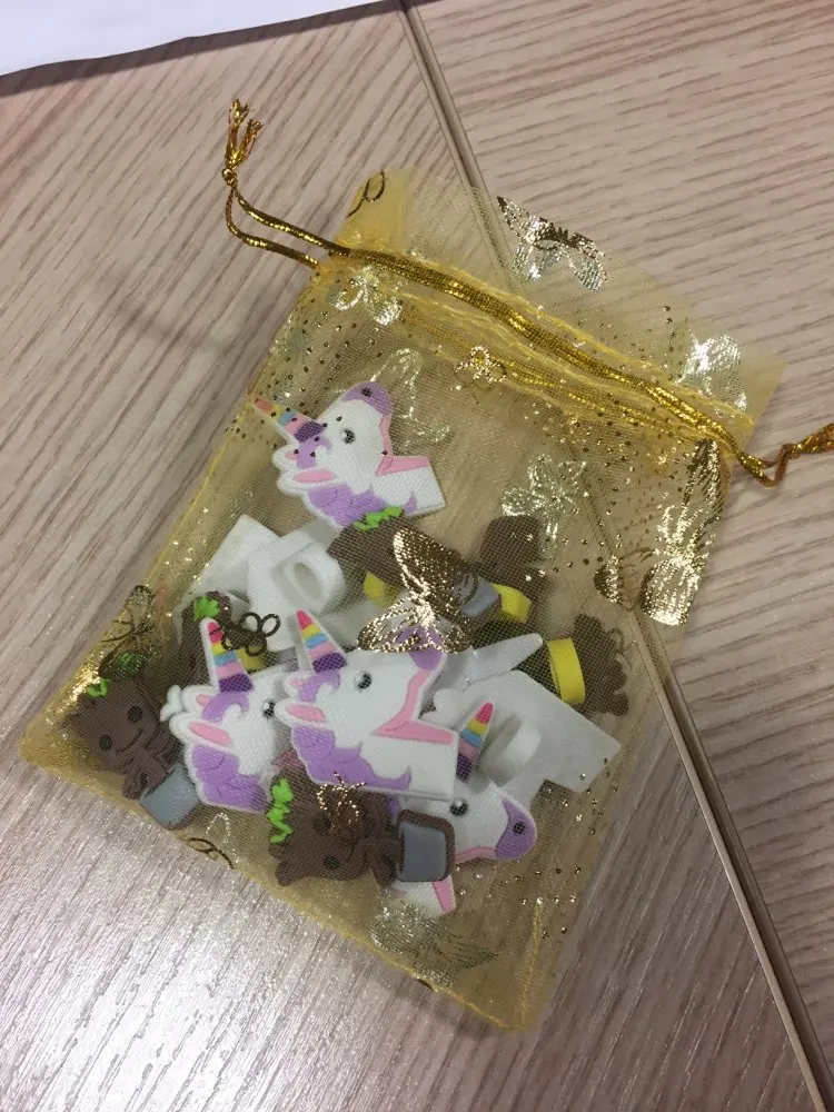 8 шт./лот милые единороги из ПВХ карандаш Топпер соломенные Подвески шапочки для