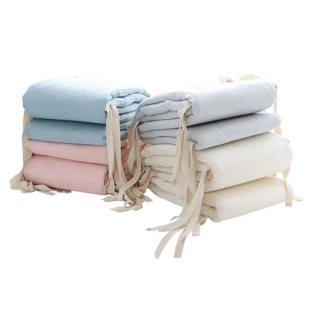 

Защитный бампер для детской кроватки, съемный хлопковый вкладыш для защиты от столкновений, для новорожденных, спальни, дома