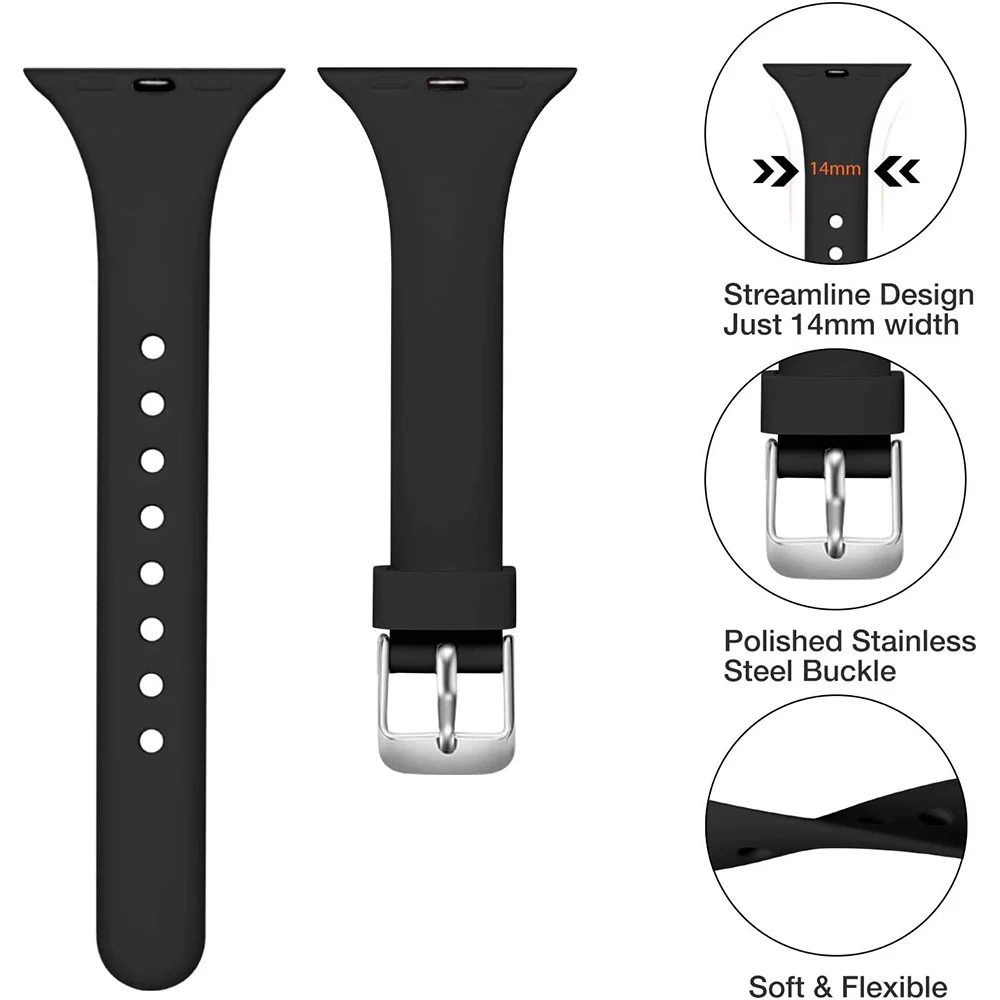 Sport Bands Compatible with Apple Watch 40mm 38mm iWatch SE & Series 6 & Series 5 4 3 2 1 for Women Men  Watch strap 44mm 42mm