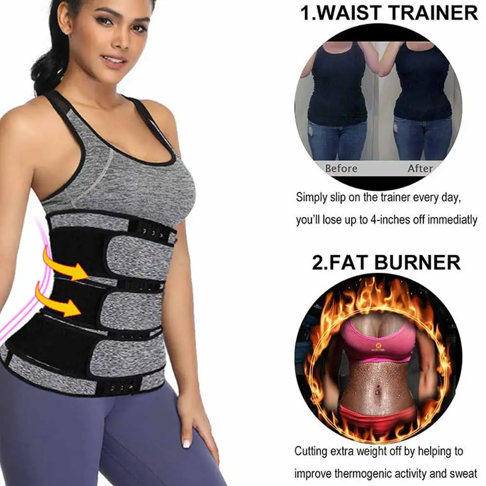 

Slimming Sheath Workout Trimmer Neoprene Belt Women Tummy Body Shaper Fitness Corset Shapewear Adjustable Sweat Reducing Girdles