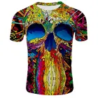 Мужская футболка в стиле ретро, летняя футболка с изображением черепа и пистолета 2020, футболка в стиле панк-рок