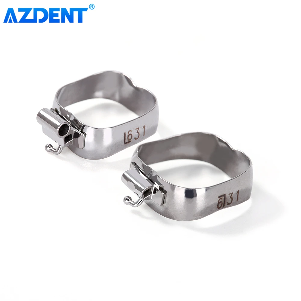 20 наборов в коробке зубные ортодонтические полосы AZDENT с букальной трубкой 16 #-35 #