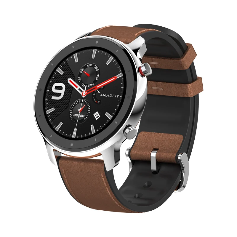 Оригинальные Huami Смарт-часы AMAZFIT GTR 47 мм 5 АТМ водонепроницаемые часы 1,3" AMOLED gps+ ГЛОНАСС умные часы мужские 24 дня батарея