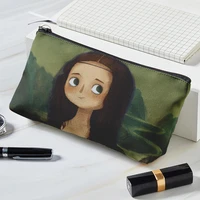 portable ladies makeup bag cute funny large capacity storage pouch womens cosmetic bag for makeup organizer bags travel bag