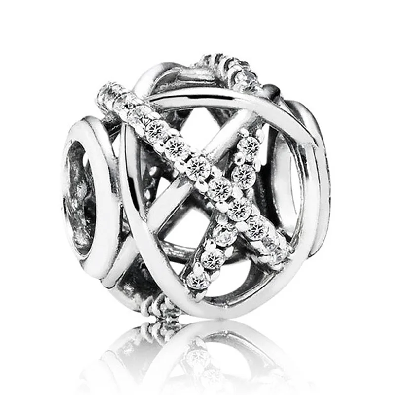 Женское серебряное круглое украшение в форме сердца изготовление браслетов и