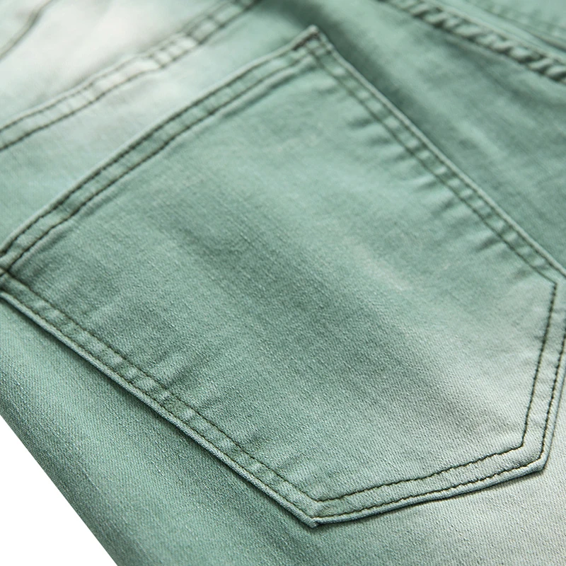 Новые эластичные Простые джинсовые брюки мужские мотоциклетные джинсы Мужская