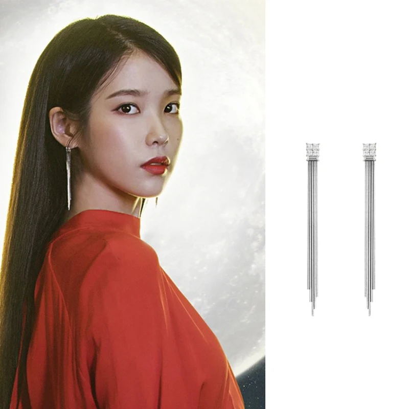

2019 Korean New Style Long Rhinestone Luxury Chain Multi-layer Tassel Earrings For Female Jewelry Earrings