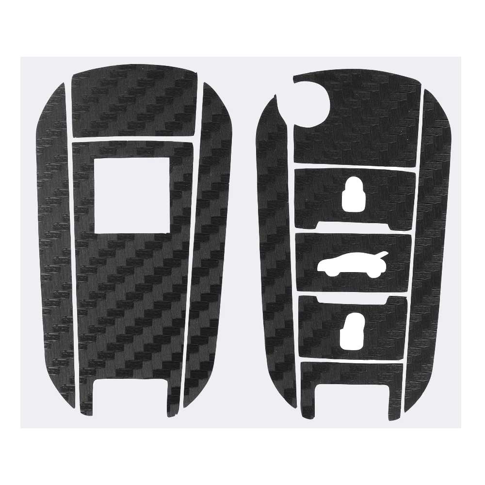 

For Peugeot 508 3008 301 2008 Car-styling Car Key Sticker Carbon Fiber Car Key Decoration Protective Cover Sticker