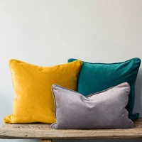 15 color available 2021 fashion colors high end fine velvet cushion cover pillow case piping pillow piping cushion