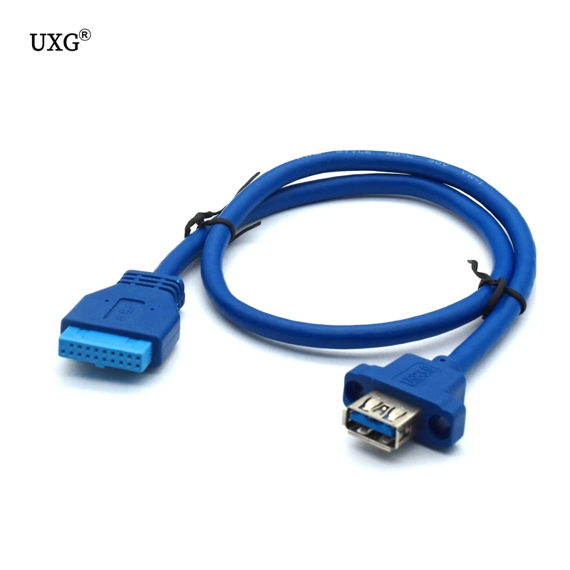 Однопортовый USB 3 0 гнездовой винтовой монтаж типа панели к материнской плате 20